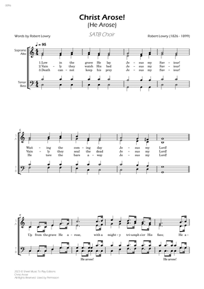 Christ Arose (He Arose) - SATB Choir