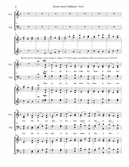 Hymns from Childhood - Set 8 (SATB) image number null