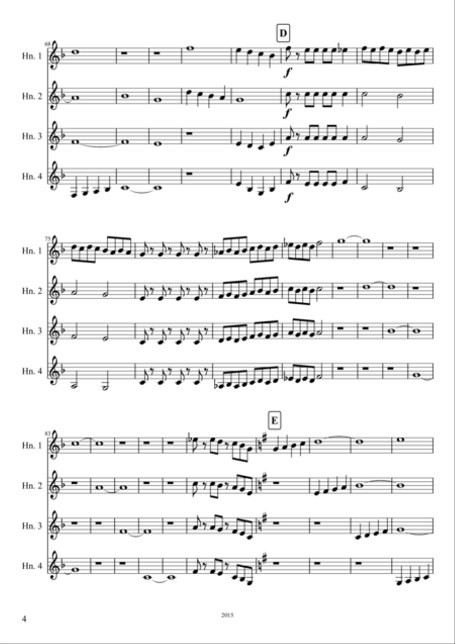 French Horn Quartet No. 1 French Horn Quartet scores gallery preview page 4
