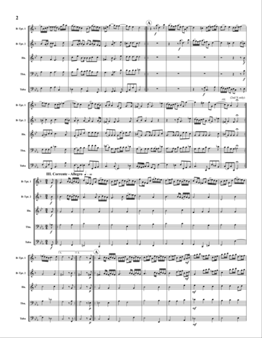 Introdutione Seconda Brass Quintet scores gallery preview page 2