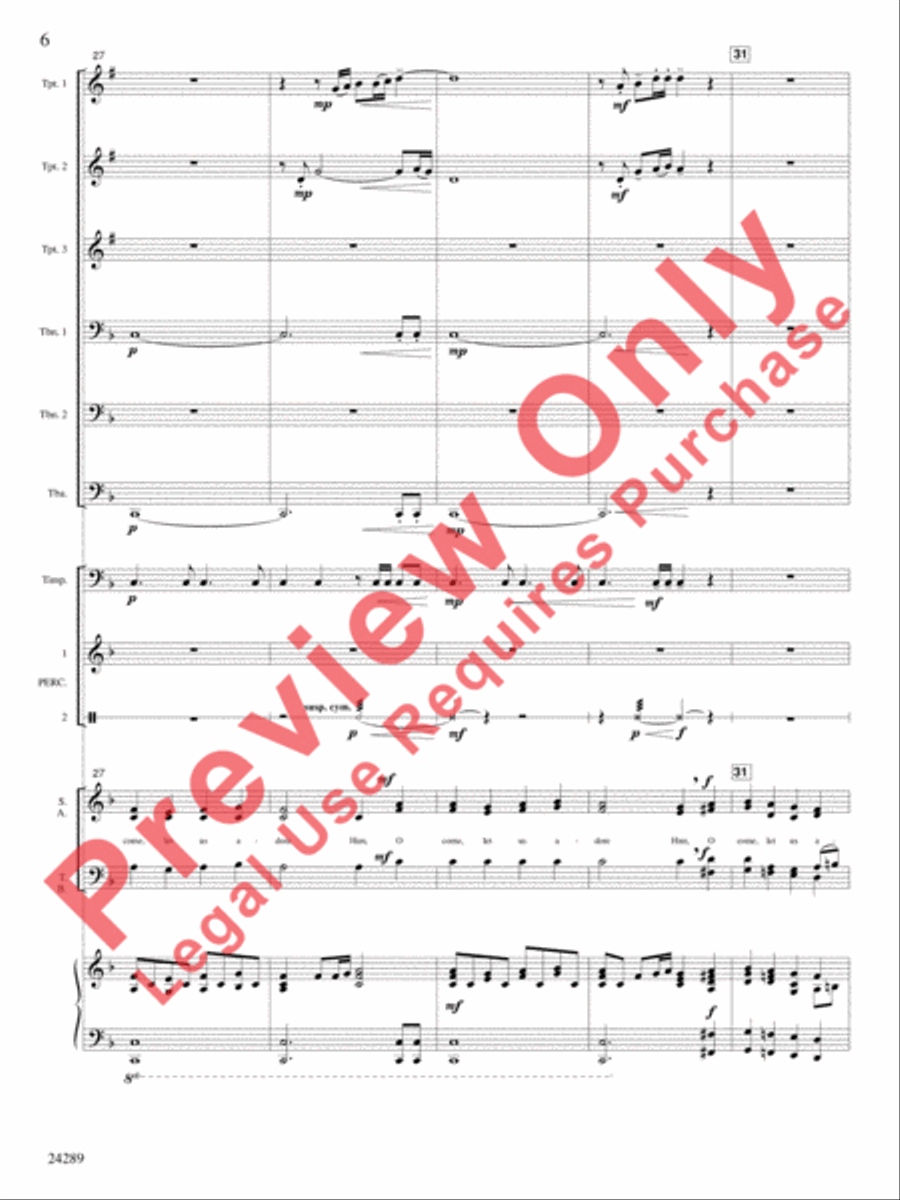 O Come, Let Us Adore Him O Come, Let Us Adore Him Choir scores gallery preview page 7