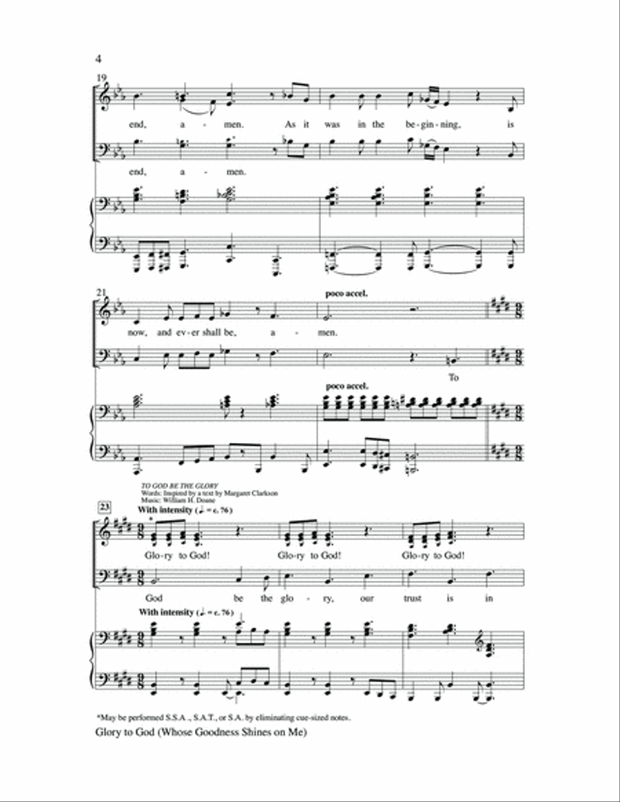 Glory to God (Whose Goodness Shines on Me) 3-Part scores gallery preview page 4