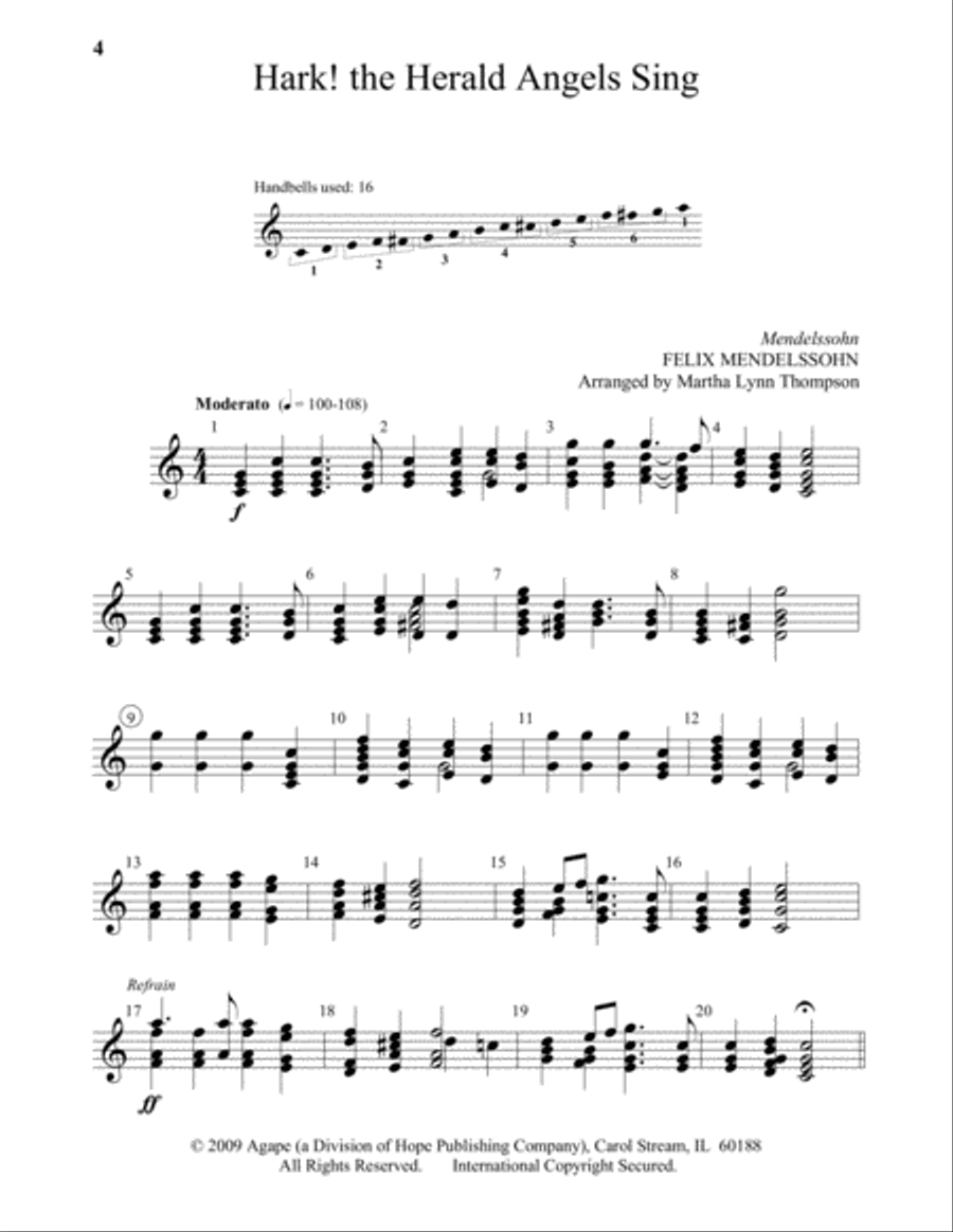 Ring with 6 for Christmas Handbell Choir scores gallery preview page 3