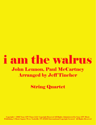 Book cover for I Am The Walrus