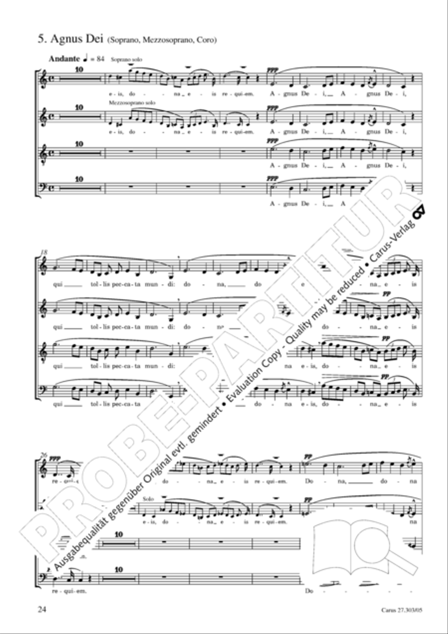 Messa da Requiem 4-Part scores gallery preview page 25