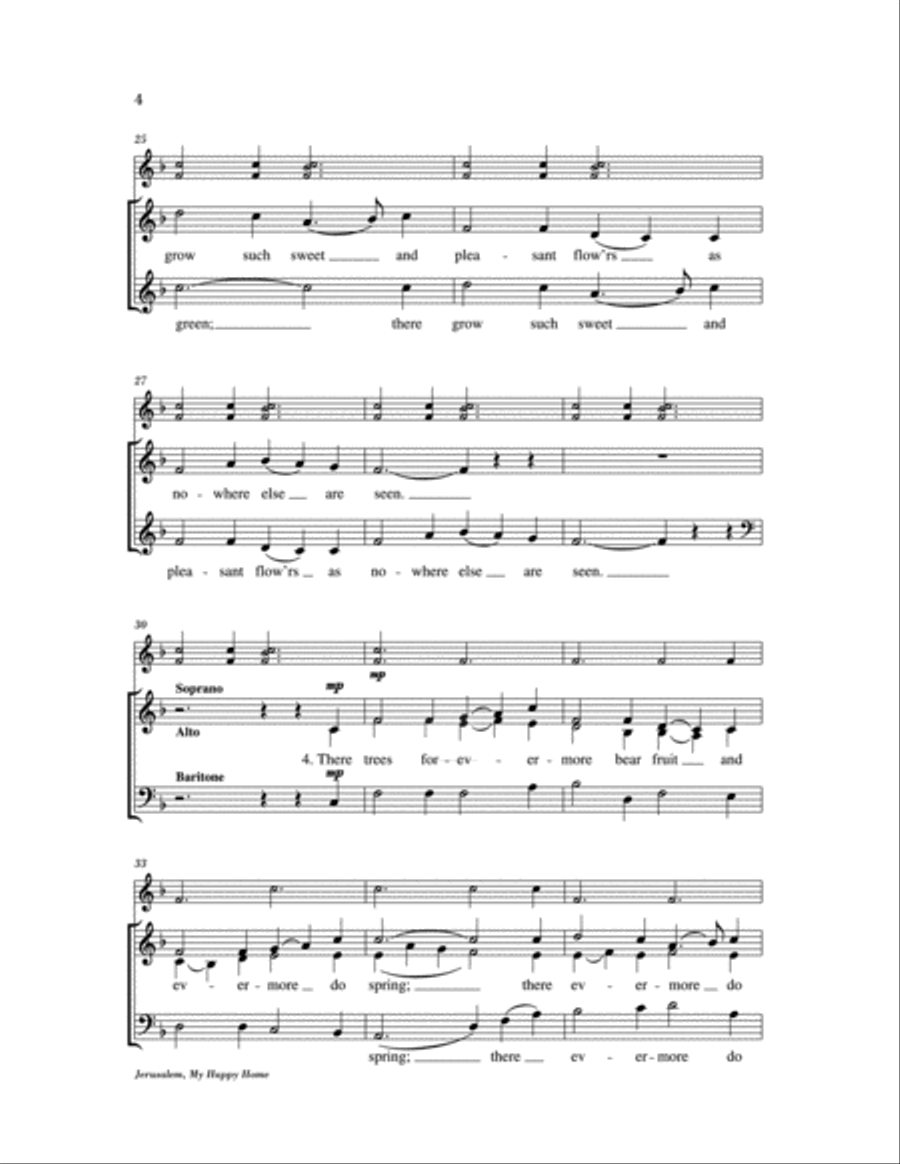 Jerusalem, My Happy Home Jerusalem, My Happy Home 3-Part scores gallery preview page 4