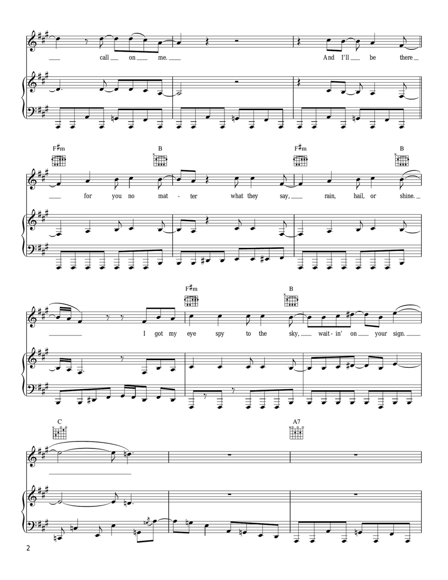 Faster Car Piano, Vocal, Guitar scores gallery preview page 2