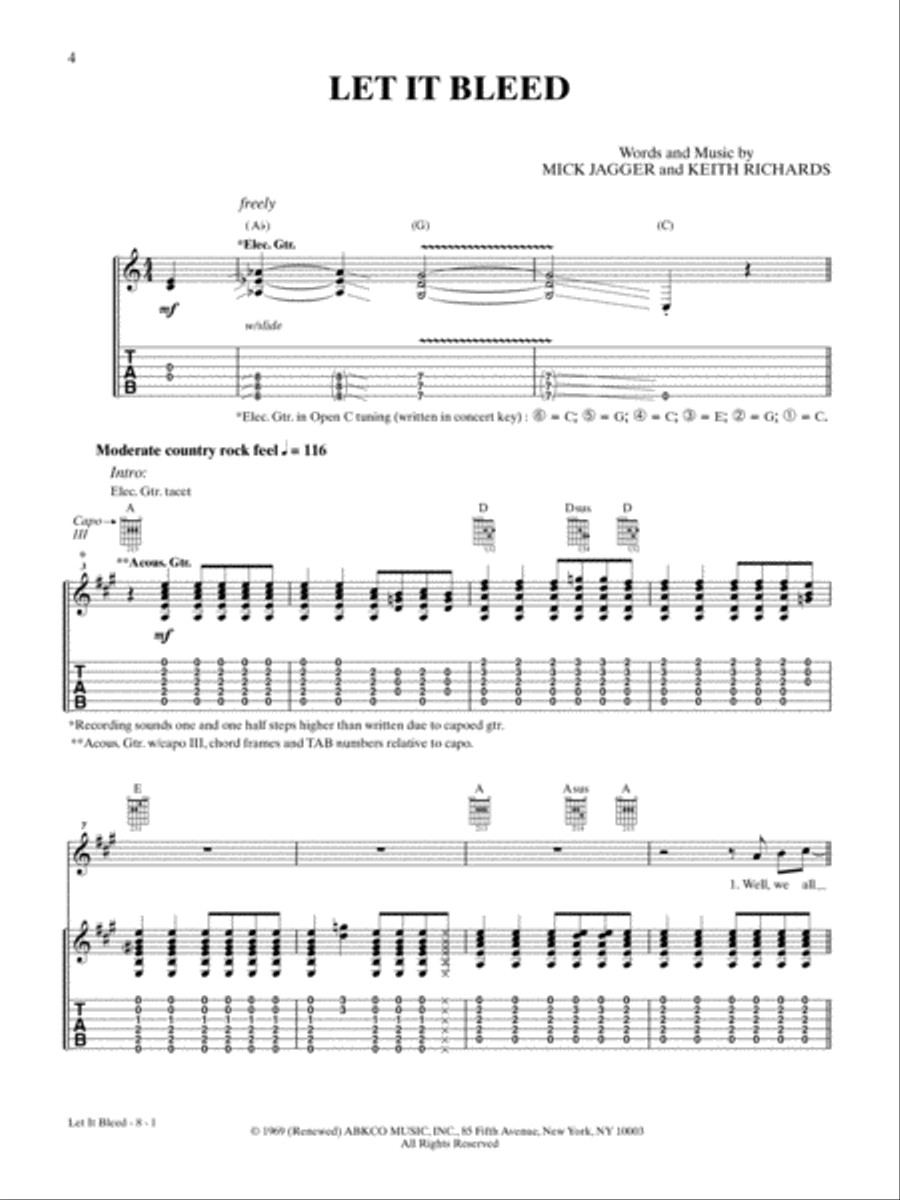 Let It Bleed Electric Guitar scores gallery preview page 3