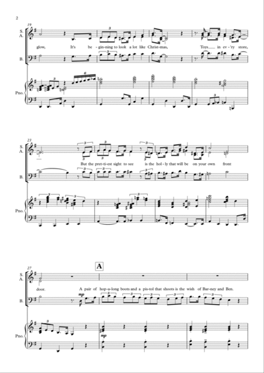 It's Beginning To Look Like Christmas 3-Part scores gallery preview page 2