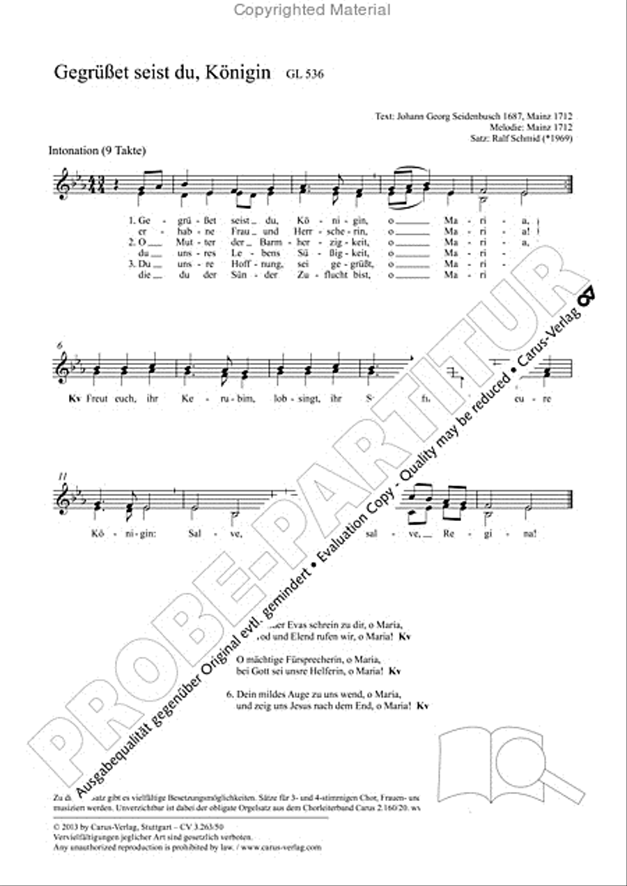 Gegrüßet seist du, Königin SSA - Sheet Music page 2