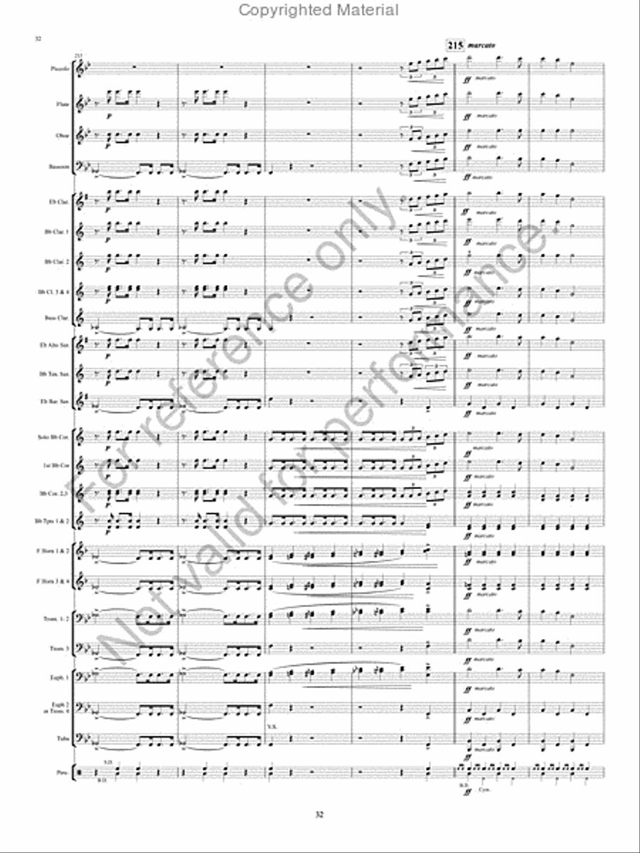The Pirates of Penzance Concert Band scores gallery preview page 33