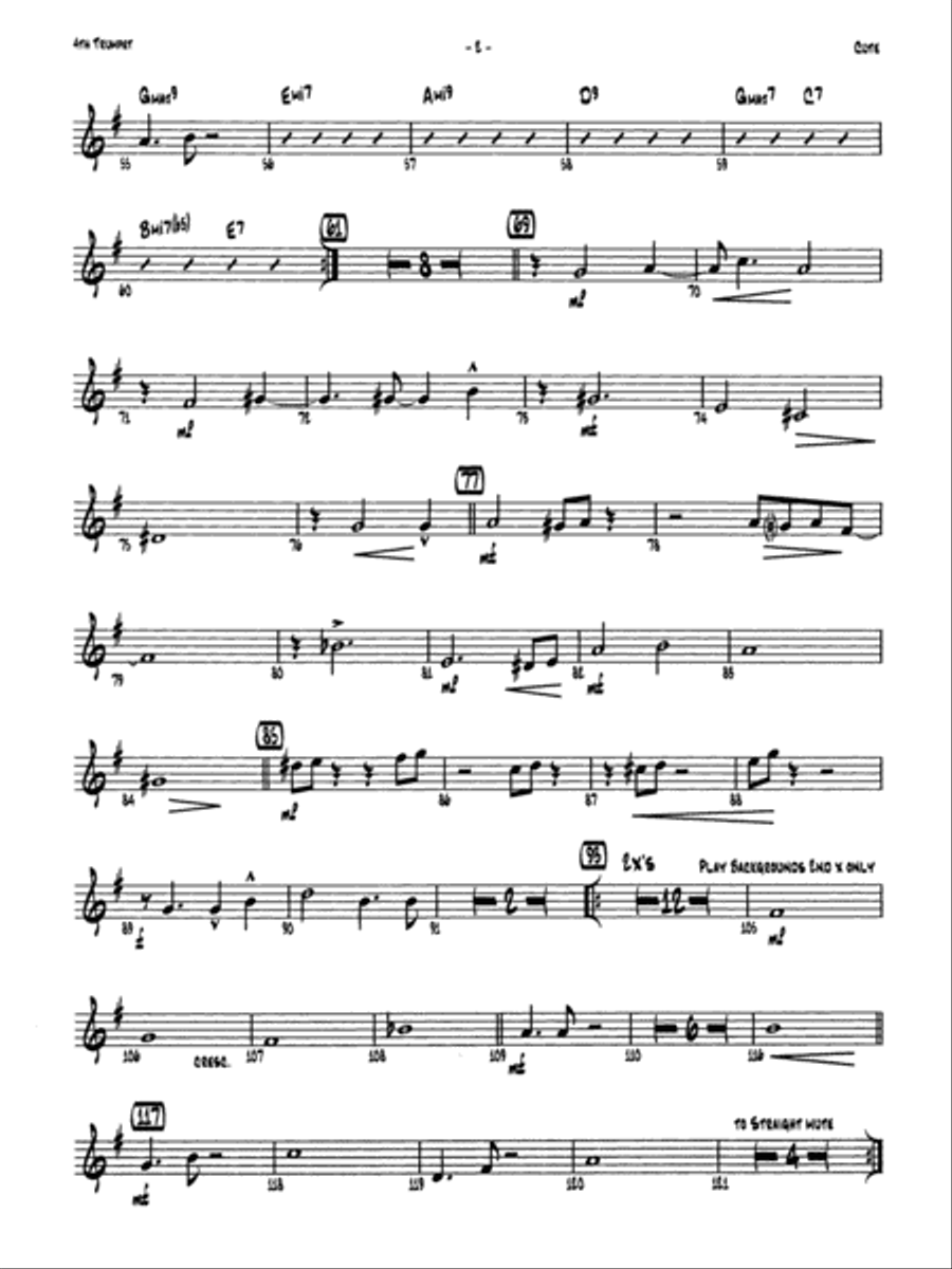Cute: 4th B-flat Trumpet Jazz Ensemble scores gallery preview page 2