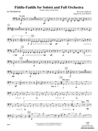 Fiddle-Faddle for Soloist and Full Orchestra: 3rd Trombone