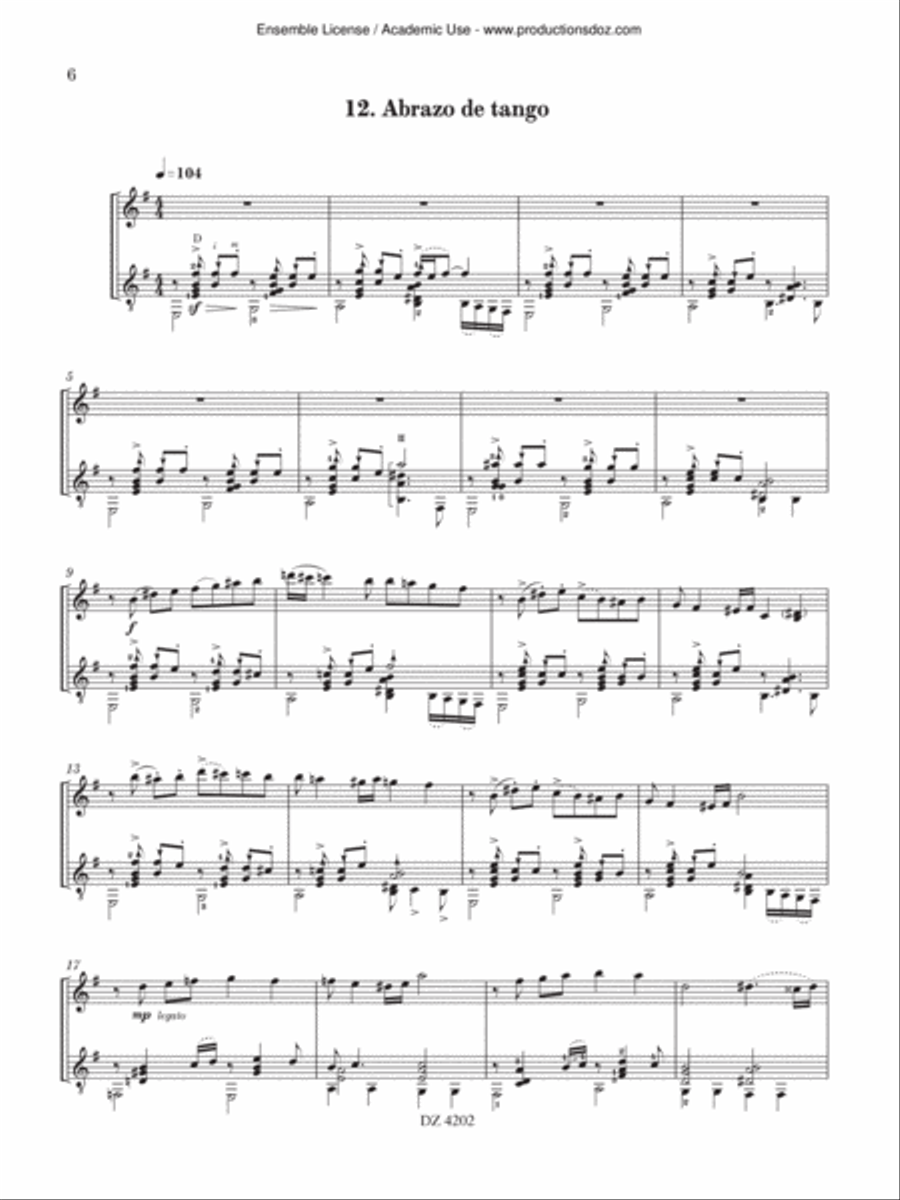 Cinq microtangos, vol. 3 Cinq microtangos, vol. 3 Flute scores gallery preview page 6
