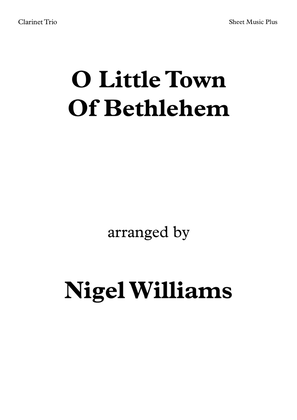 O Little Town Of Bethlehem, for Clarinet Trio