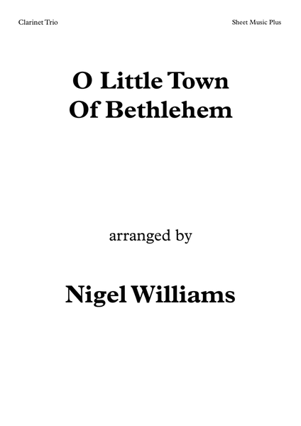 O Little Town Of Bethlehem, for Clarinet Trio image number null