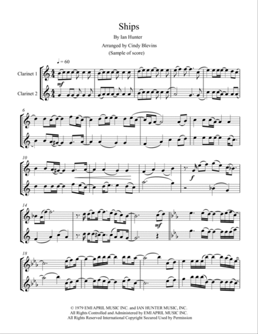 Ships Clarinet Duet scores gallery preview page 2