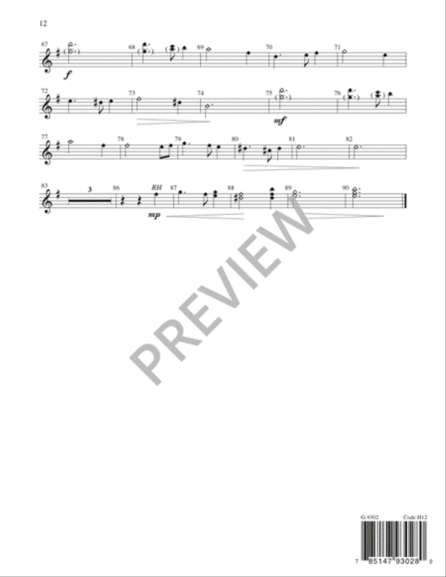 Lullay, Thou Son of Mary, 3 oct. edition - Handbells 3-Octaves scores gallery preview page 13