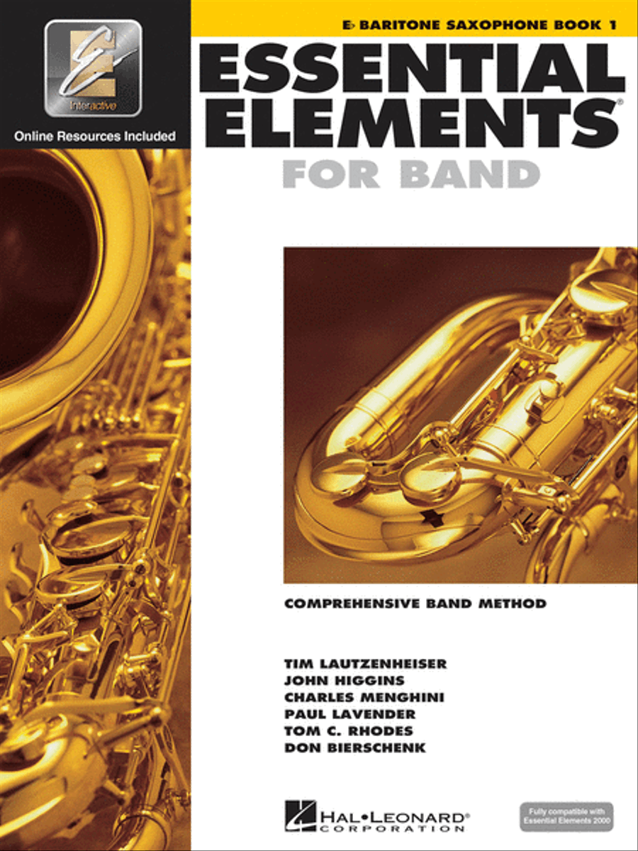 Essential Elements for Band – Eb Baritone Saxophone Book 1 with EEi Concert Band Methods scores gallery preview page 1