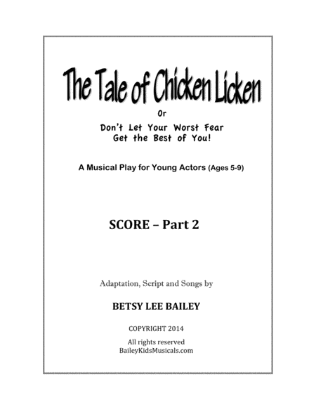 "The Tale of Chicken Licken" - Children's Musical - Score Part 2 image number null