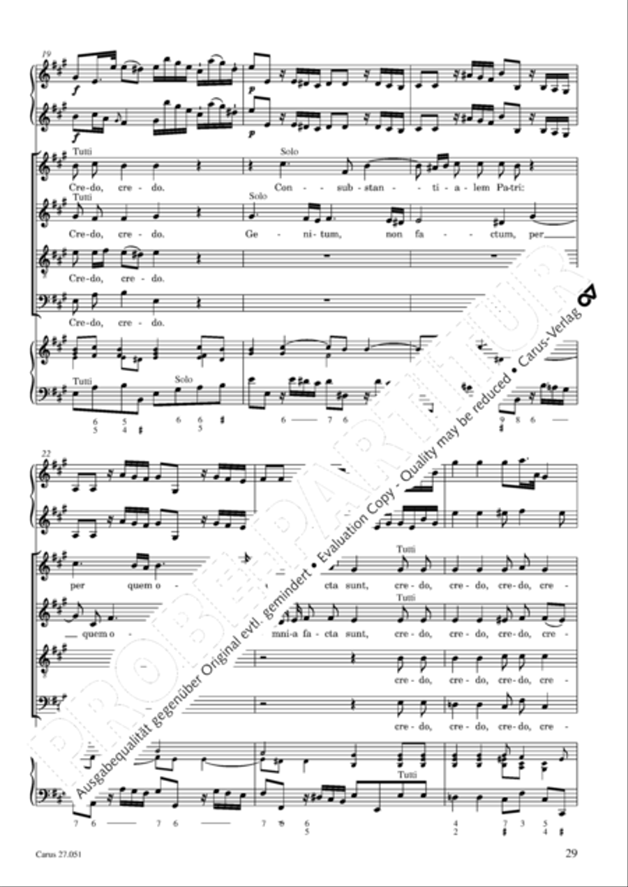 Missa in A Major 4-Part scores gallery preview page 30
