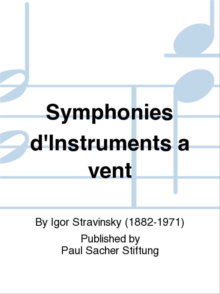 Symphonies d'Instruments à vent Sonderband Cassette scores gallery preview page 1