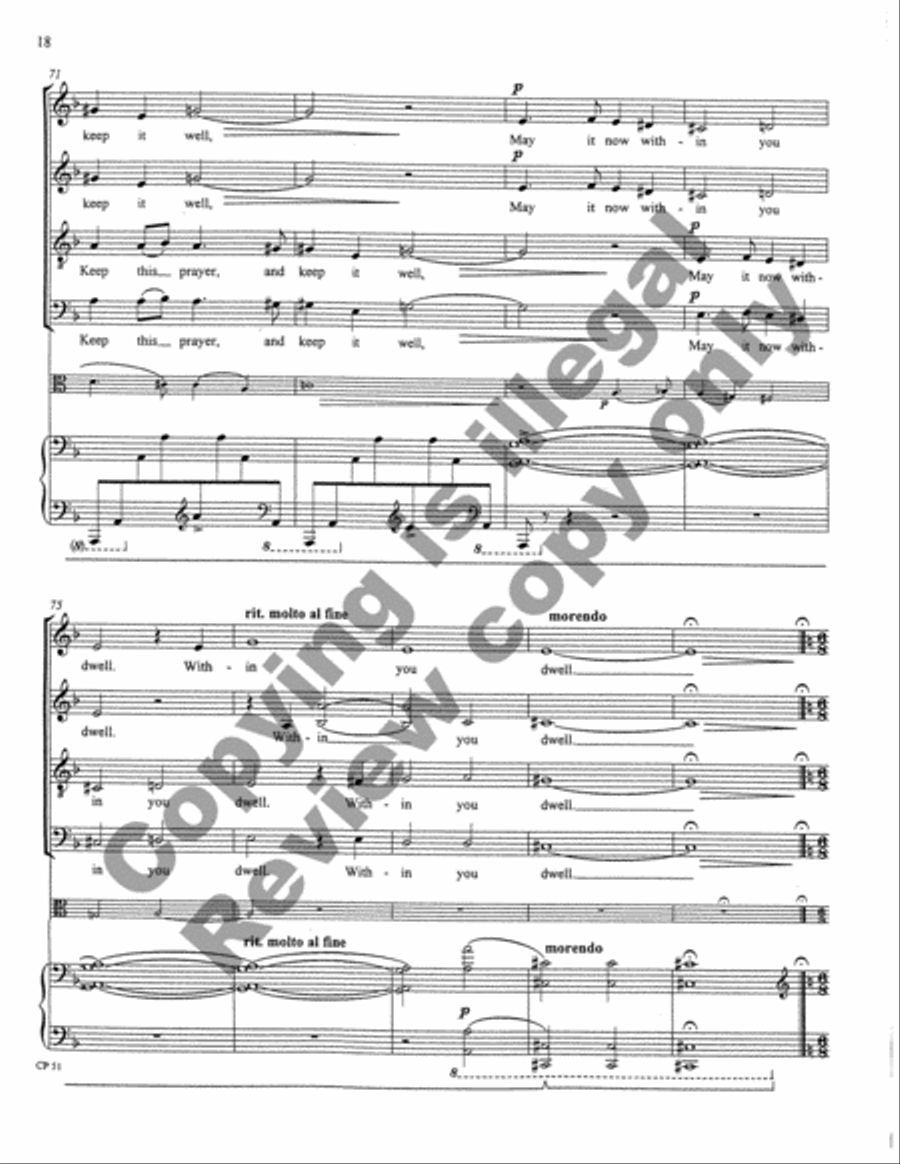 A Song, A Prayer, A Voyage 4-Part scores gallery preview page 47