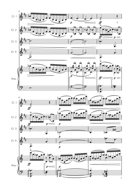 Morning Mood - Clarinet Quartet w/ Piano image number null