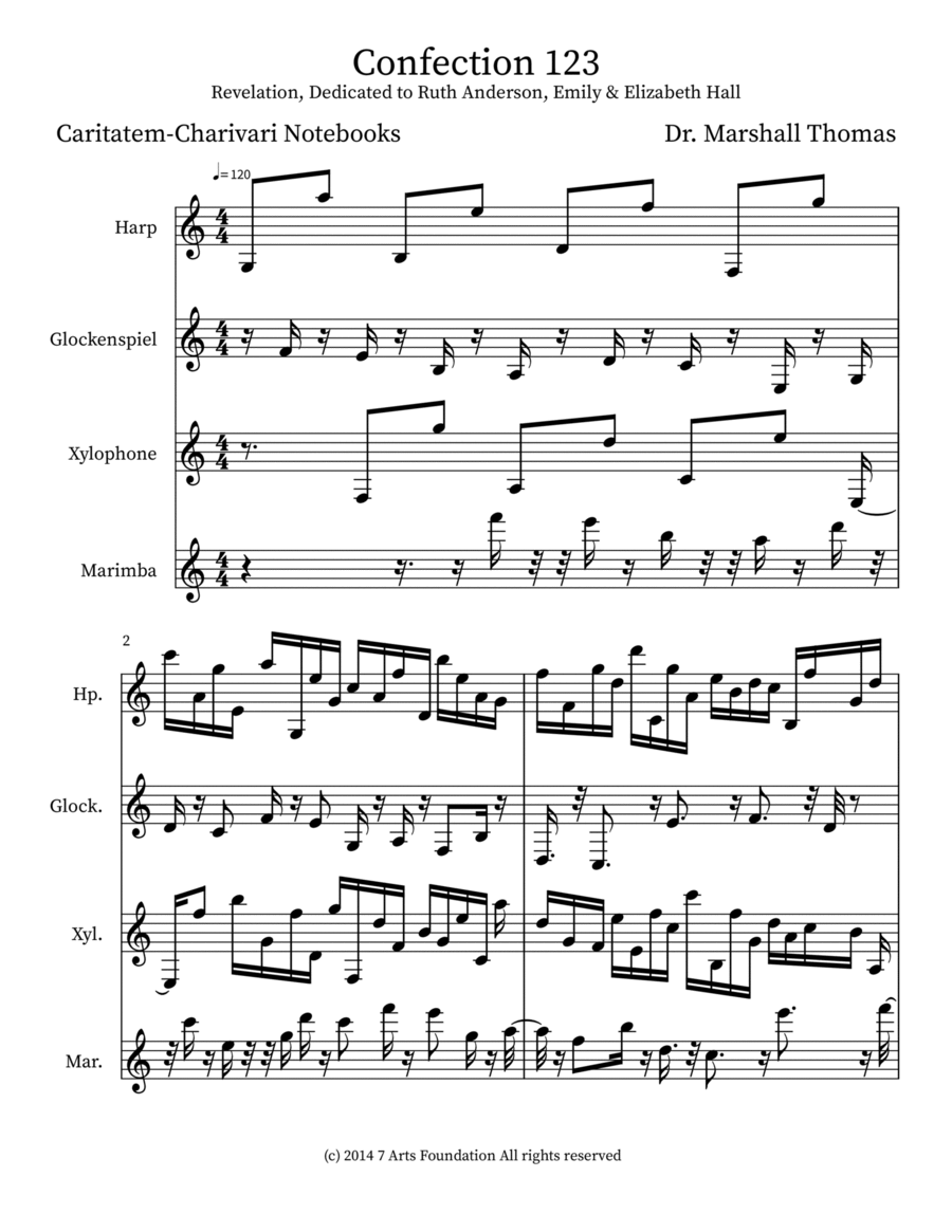 Confection 123 Confection 123 Percussion scores gallery preview page 1