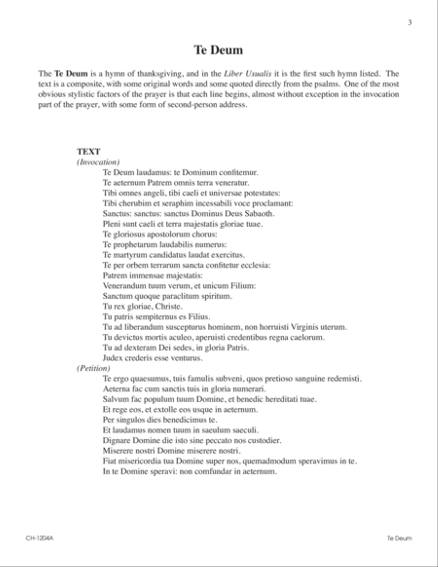 Te Deum 4-Part scores gallery preview page 4