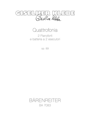 Quattrofonia for 2 Pianos and Percussion (2 players)