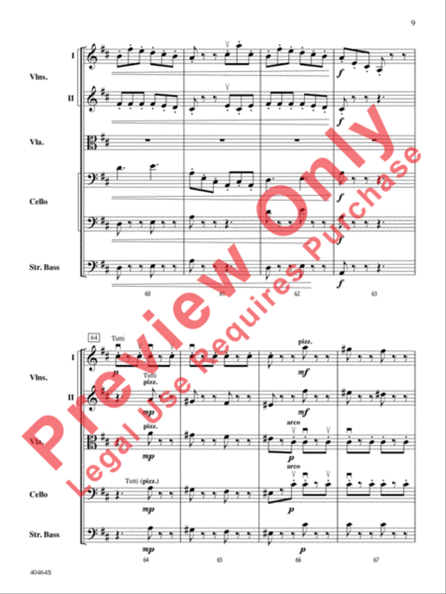 Allegro Giocoso String Orchestra scores gallery preview page 10