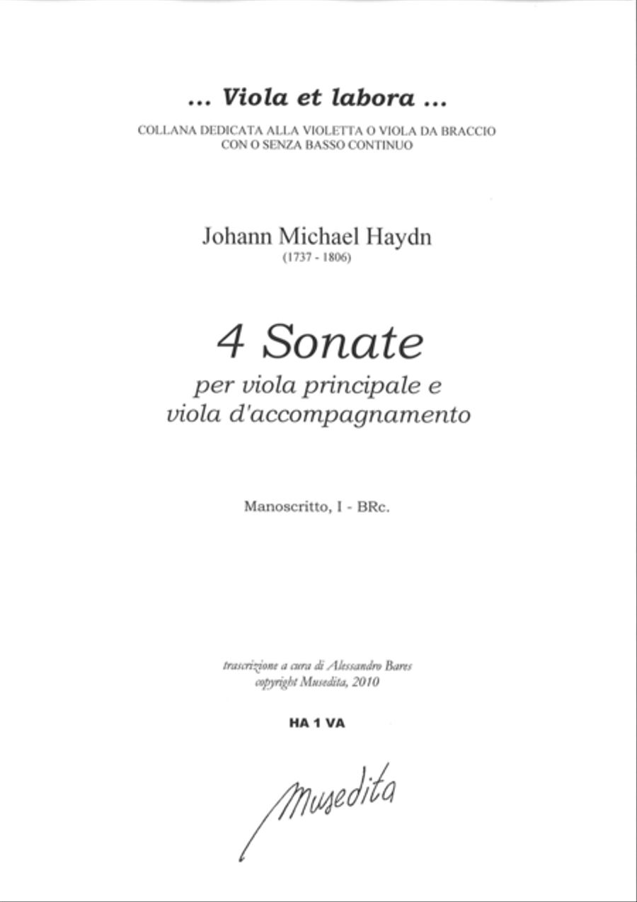 4 Sonate a viola principale e viola d'accompagnamento (Ms, I-BRc) Viola scores gallery preview page 1