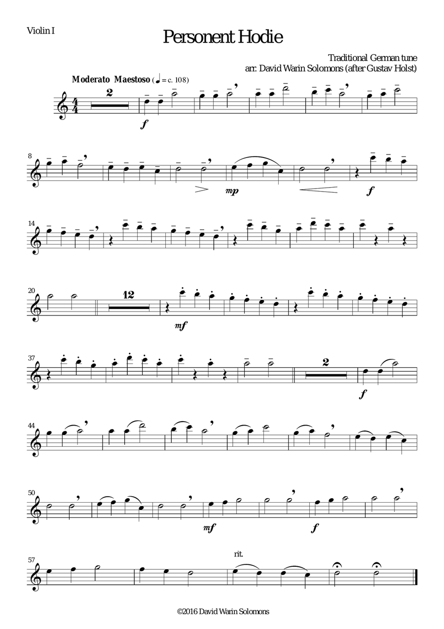 Personent hodie for string orchestra String Orchestra scores gallery preview page 6