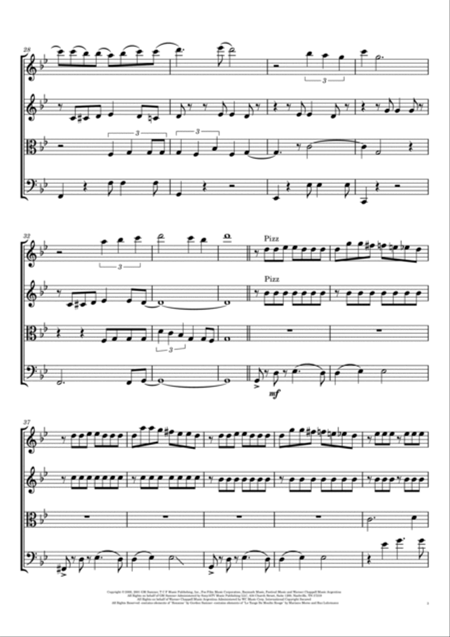 El Tango De Roxanne El Tango De Roxanne String Quartet scores gallery preview page 3