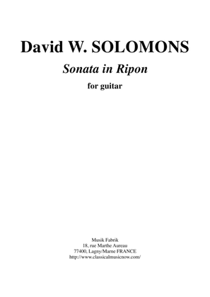 David Warin Solomons: Sonata in Ripon for solo guitar