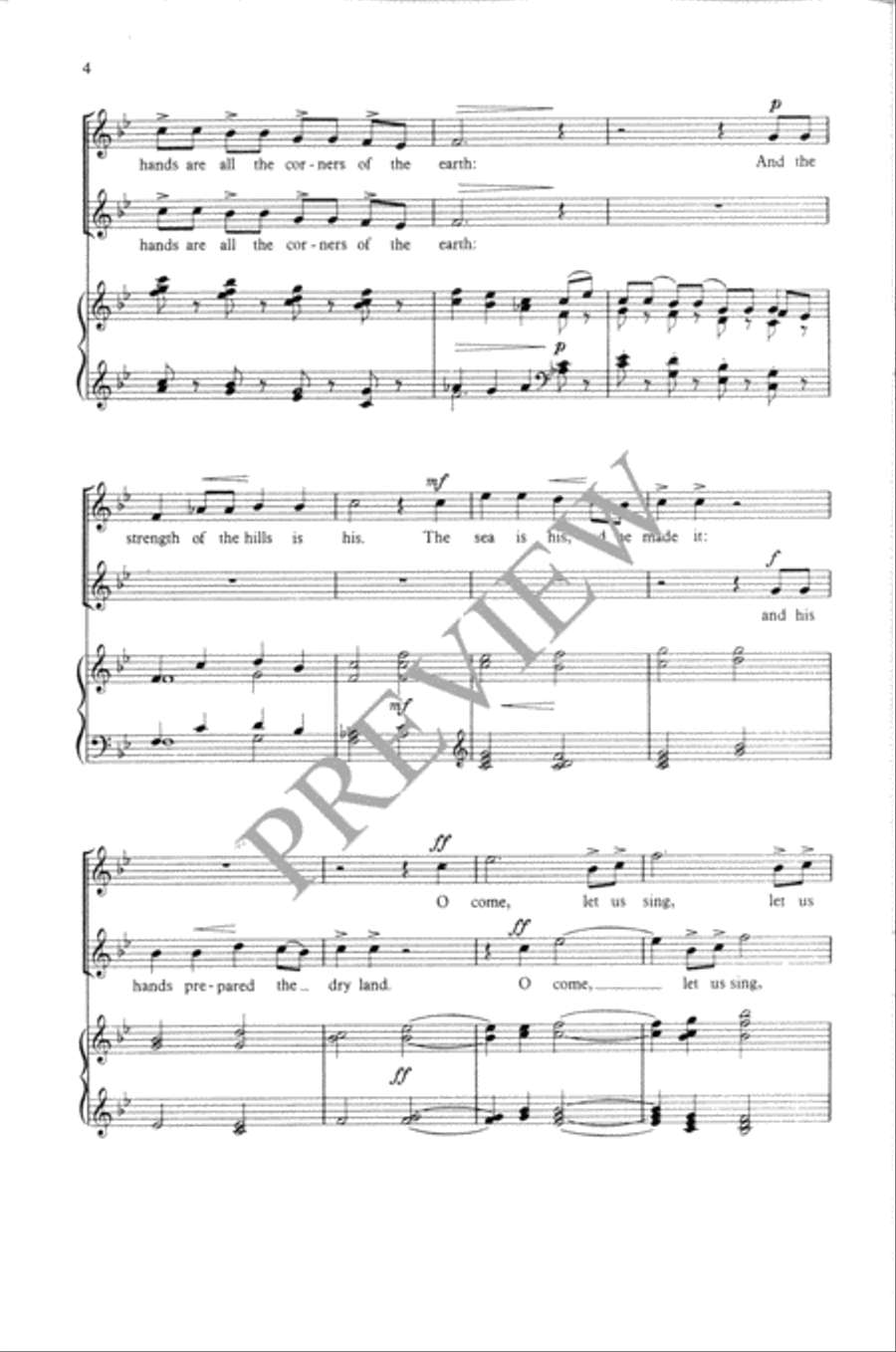 Four Psalm Settings SA scores gallery preview page 5
