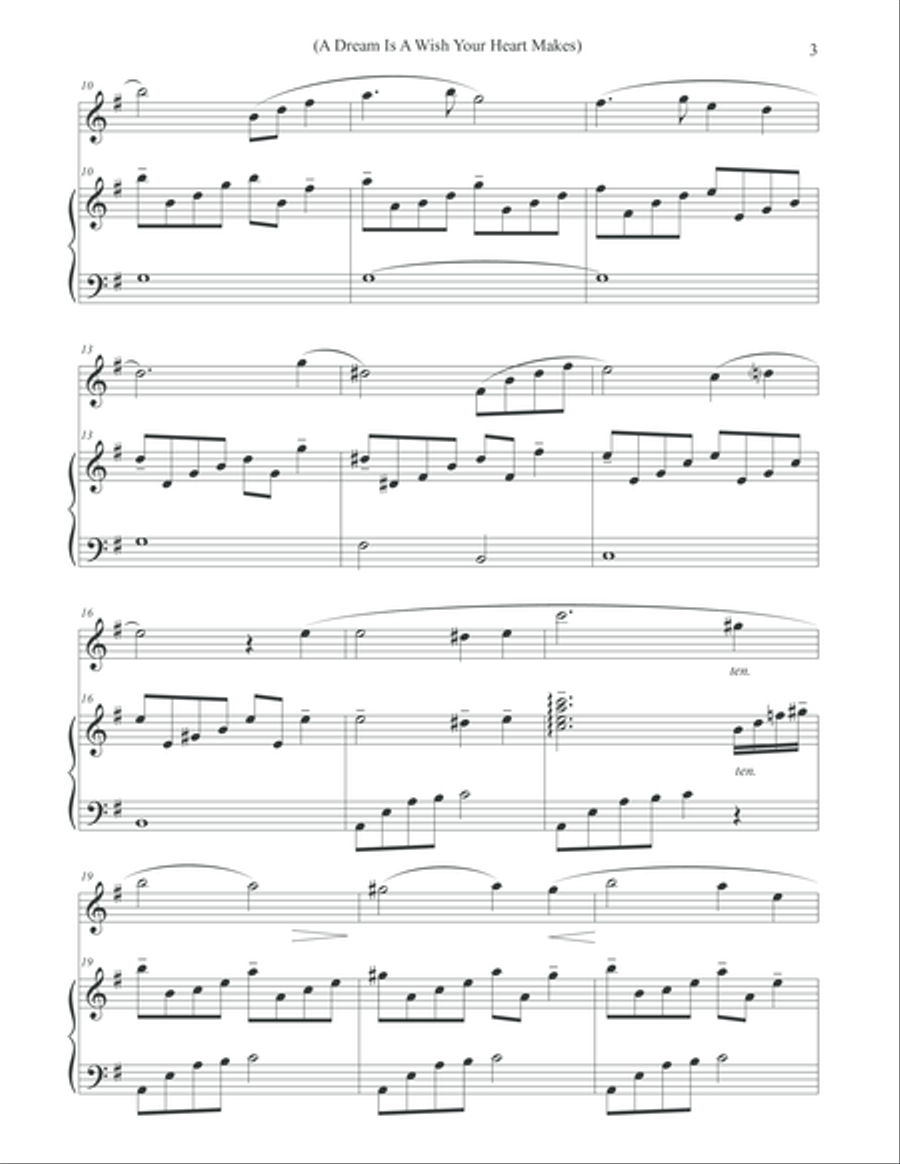 A Dream Is A Wish Your Heart Makes Flute Solo scores gallery preview page 3
