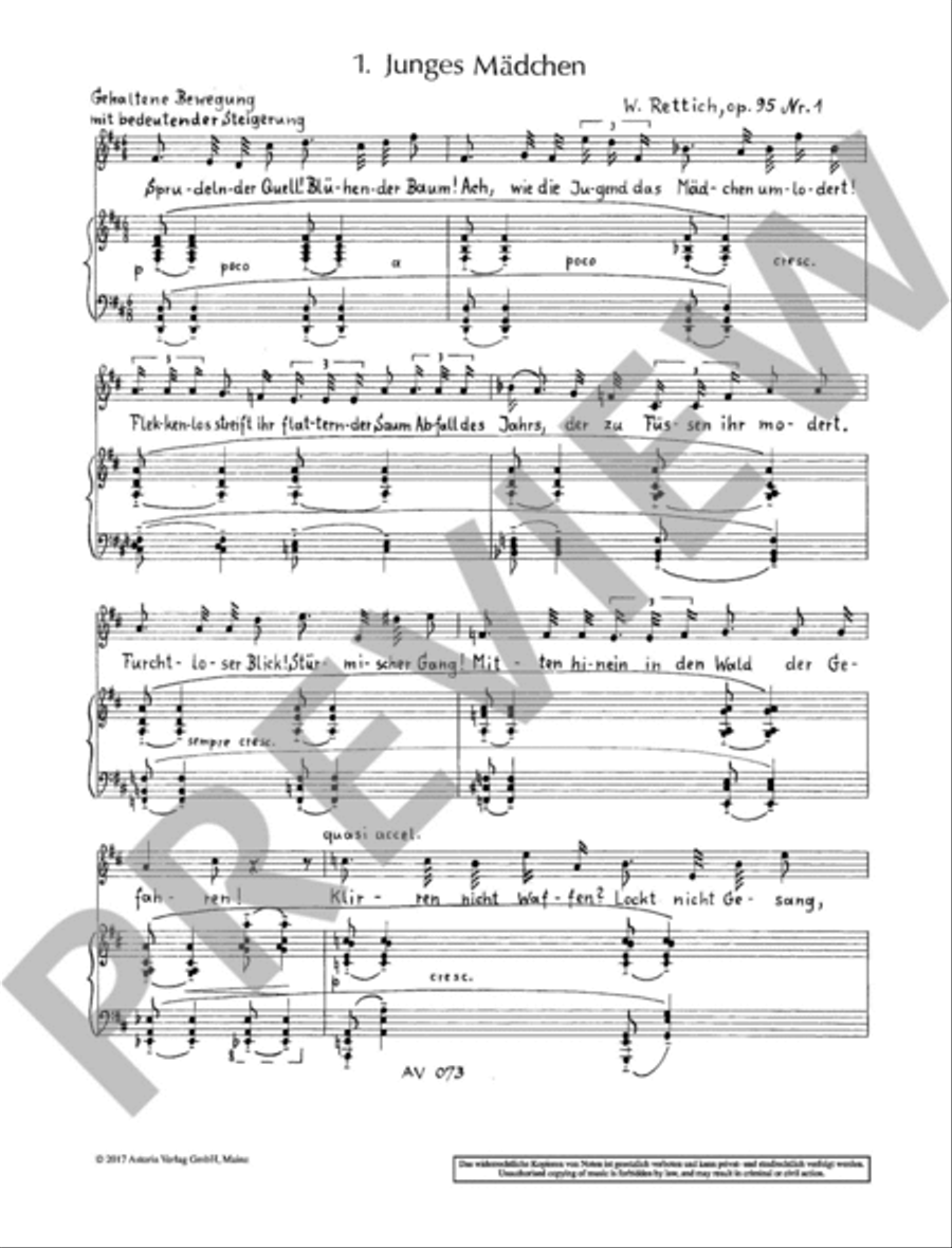 Ricarda Huch-Zyklus V op. 95 Mezzo-Soprano Voice scores gallery preview page 5