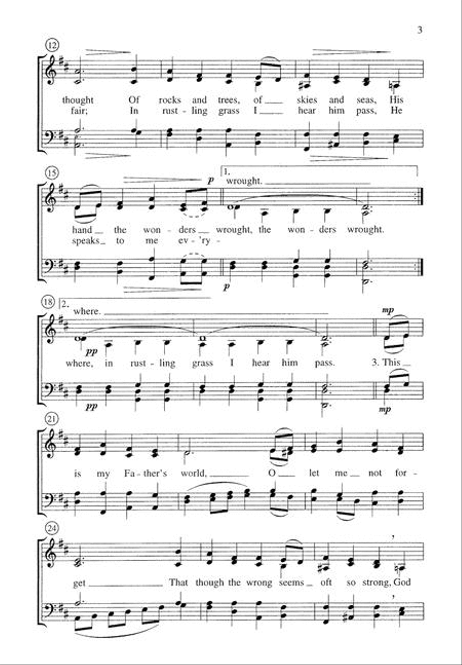 This Is My Father's World 4-Part scores gallery preview page 3
