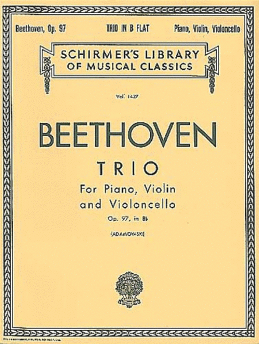 Trio in B Flat, Op. 97 (“Archduke Trio”) Piano Trio scores gallery preview page 1