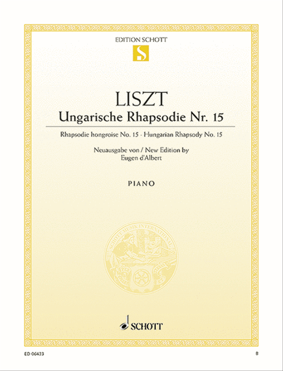 Hungarian Rhapsody No. 15 Piano Solo scores gallery preview page 1