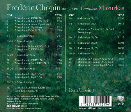 Chopin: Complete Mazurkas