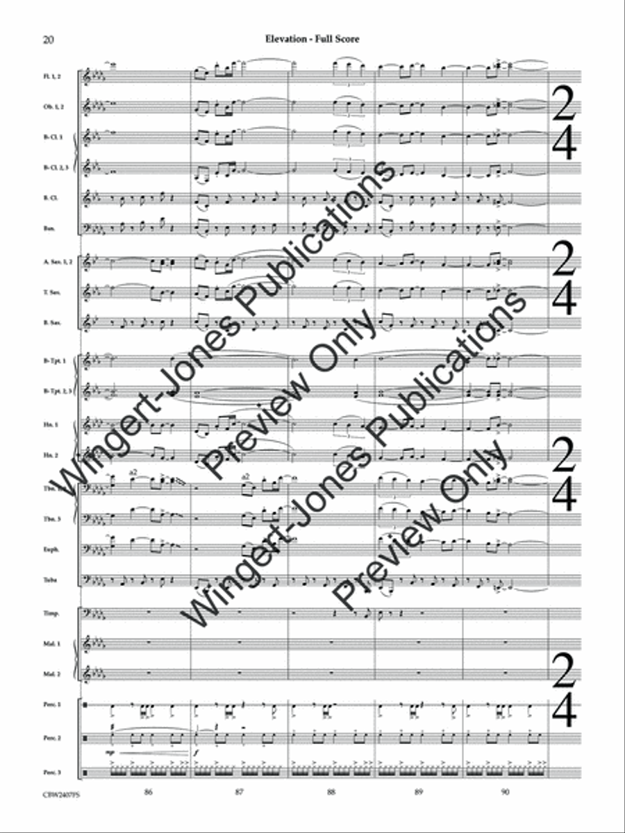 Elevation (Score) Concert Band scores gallery preview page 21