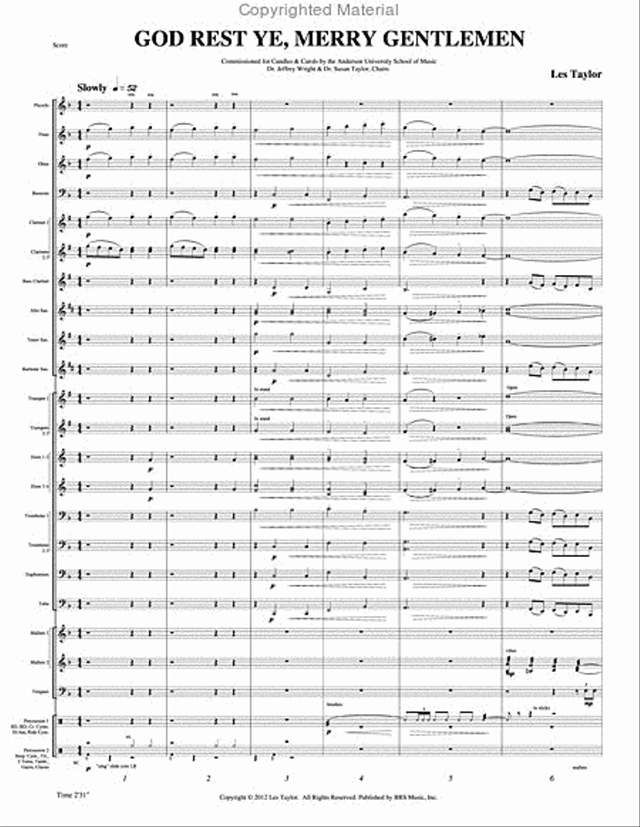 God Rest Ye, Merry Gentlemen Concert Band scores gallery preview page 2