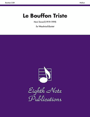 Book cover for Le Bouffon Triste