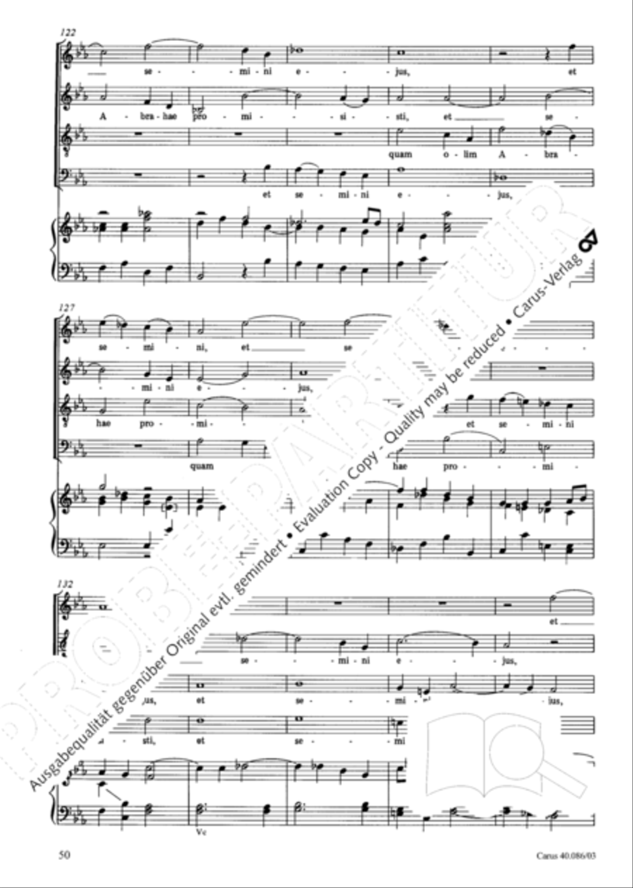 Requiem in C minor 4-Part scores gallery preview page 51