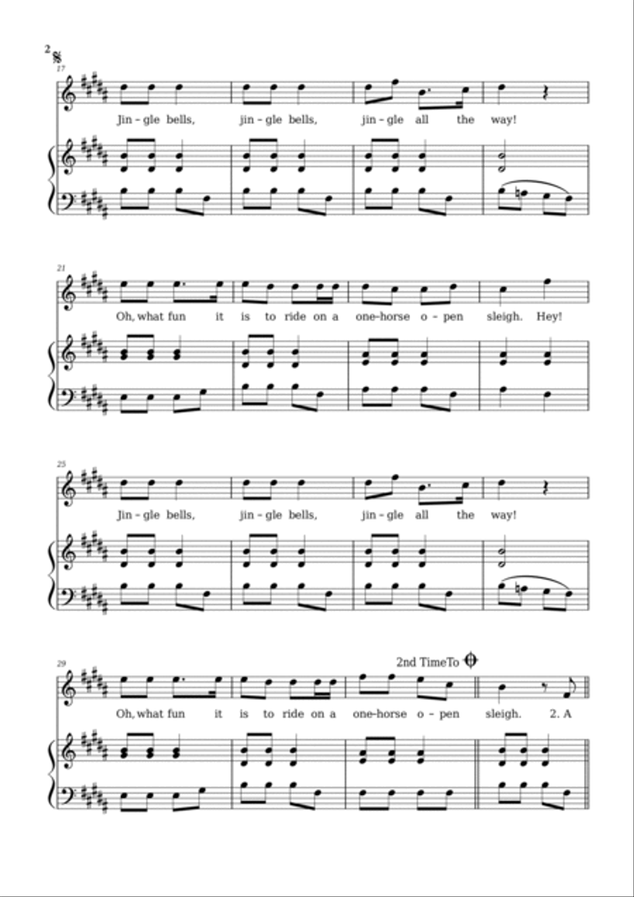 Jingle Bells Voice scores gallery preview page 2