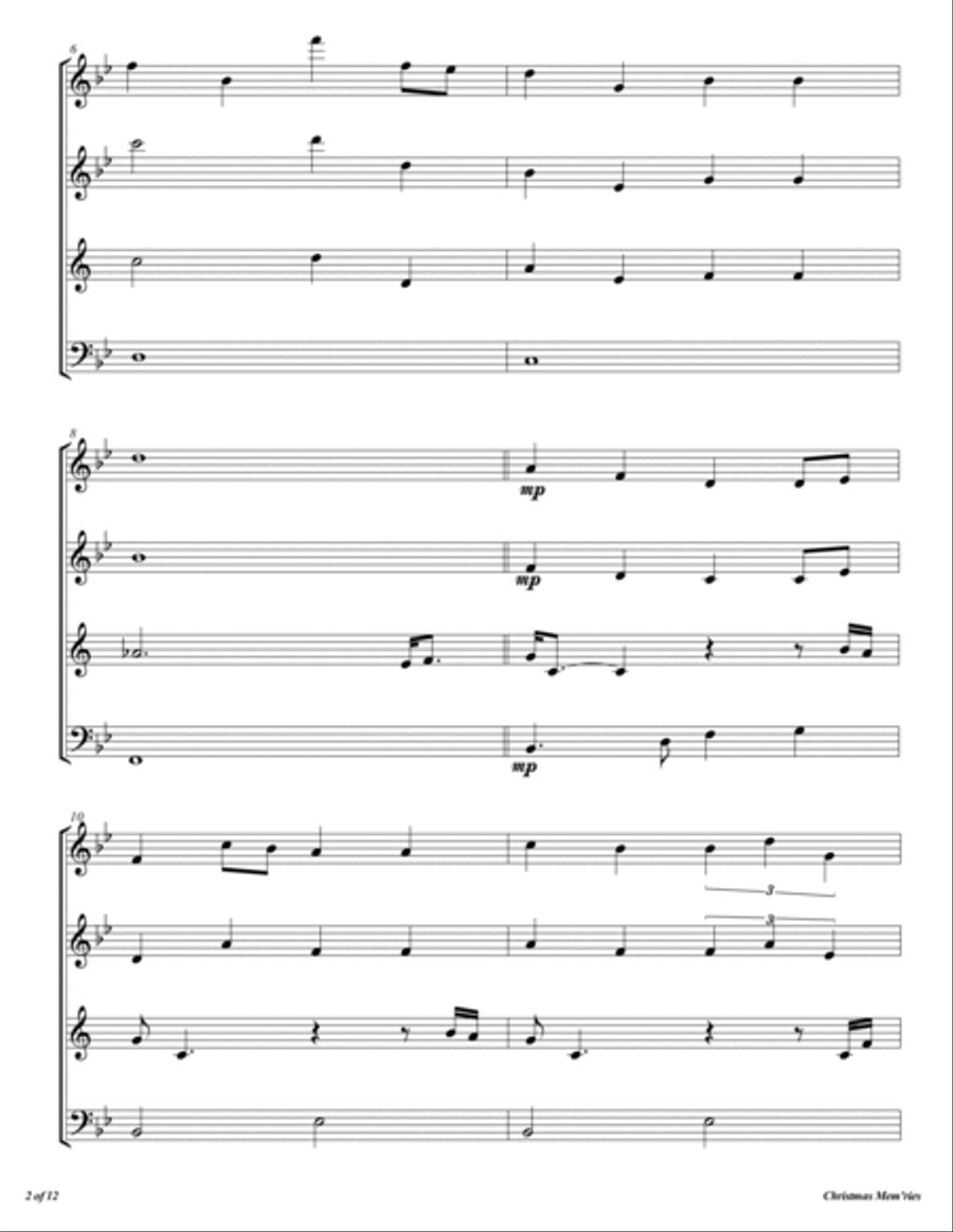 Christmas Mem'ries Woodwind Quartet scores gallery preview page 3