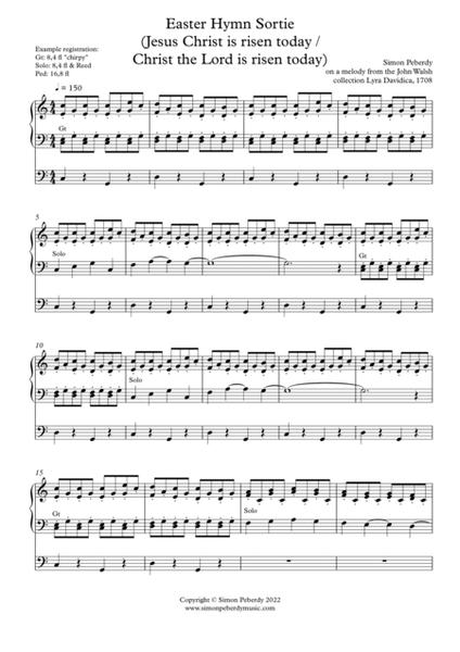 Easter Hymn Sortie for organ (Jesus Christ is risen today / Christ the Lord is risen today) image number null